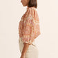 Zoe Kratzmann Outlook Top in Sunset Mosaic Print