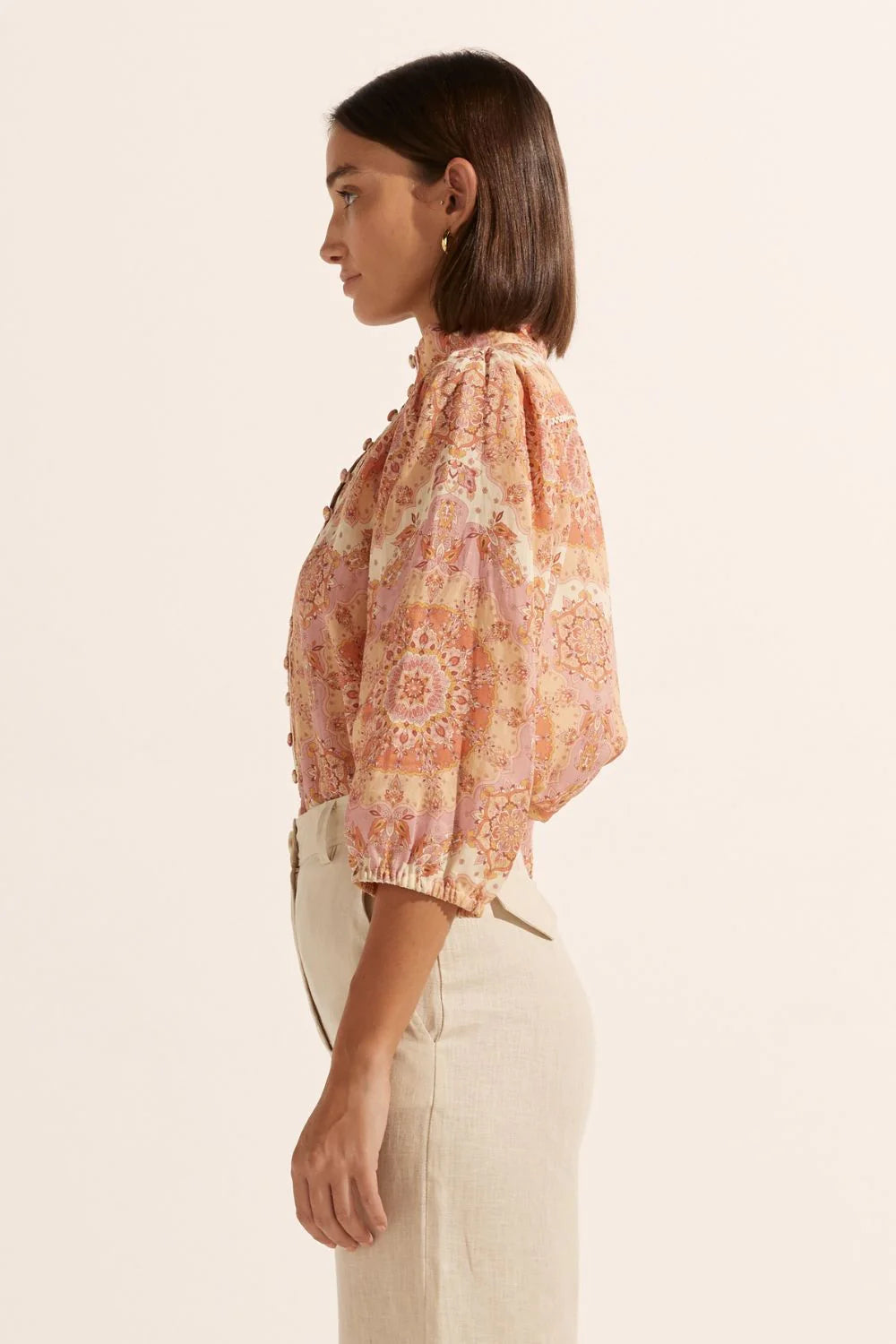 Zoe Kratzmann Outlook Top in Sunset Mosaic Print