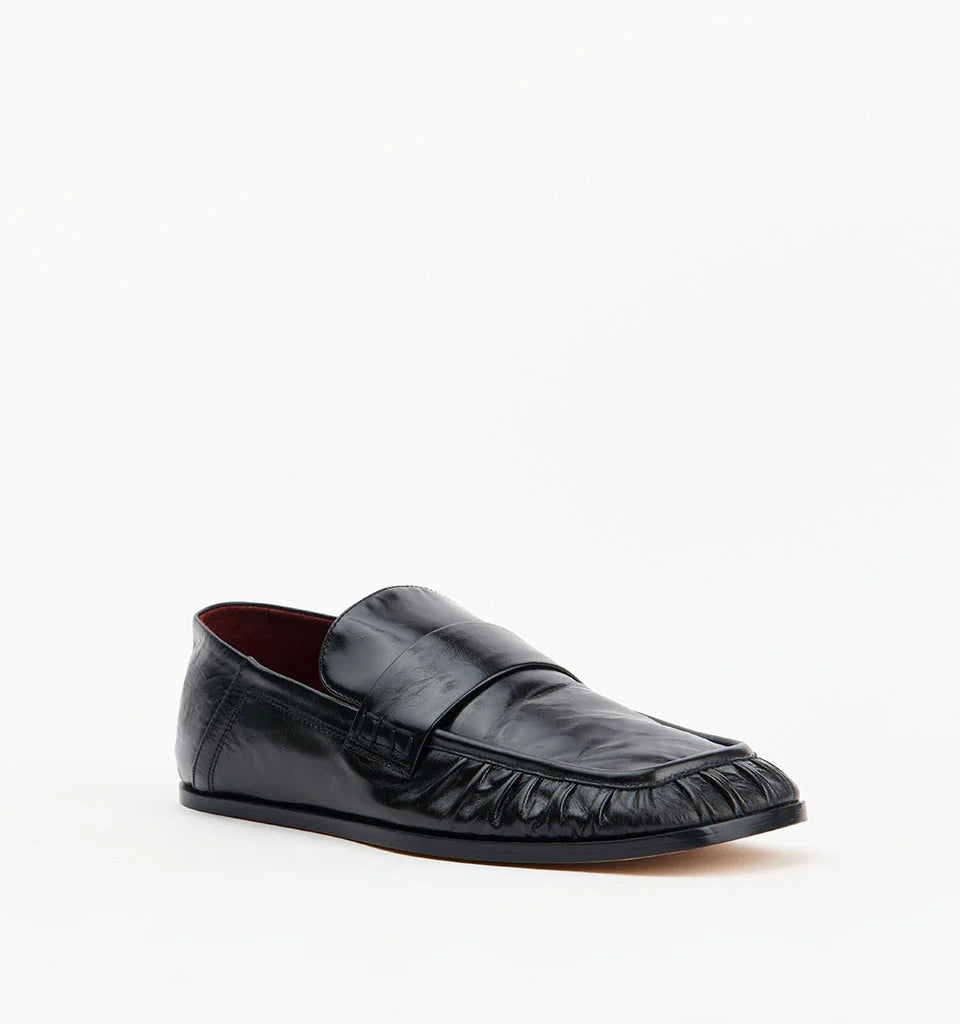 Alias Mae Kruz Loafer Black Oily Crinkle Leather