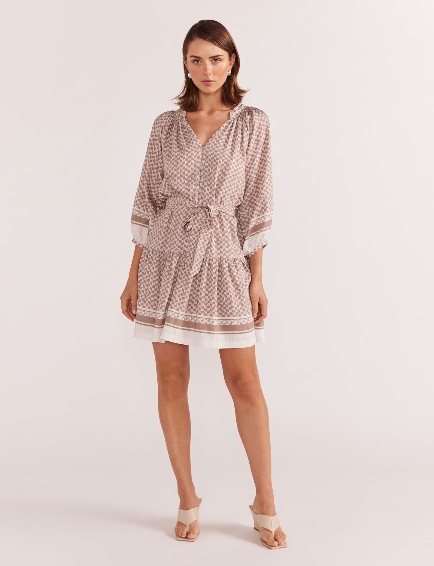 Staple the Label Soleil Smock Dress in Beige