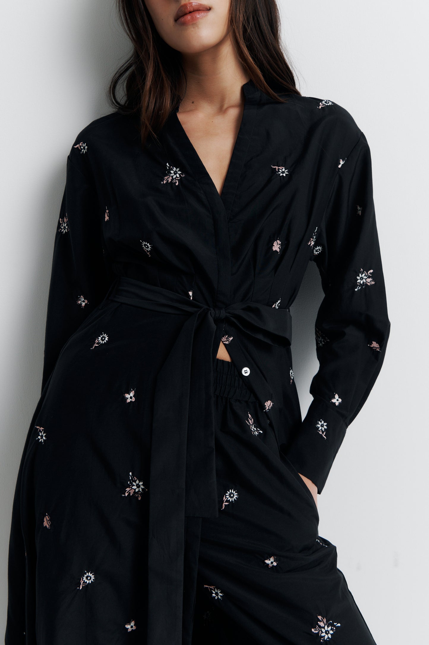 Romy Lola Shirt Dress in Nightshade Bloom