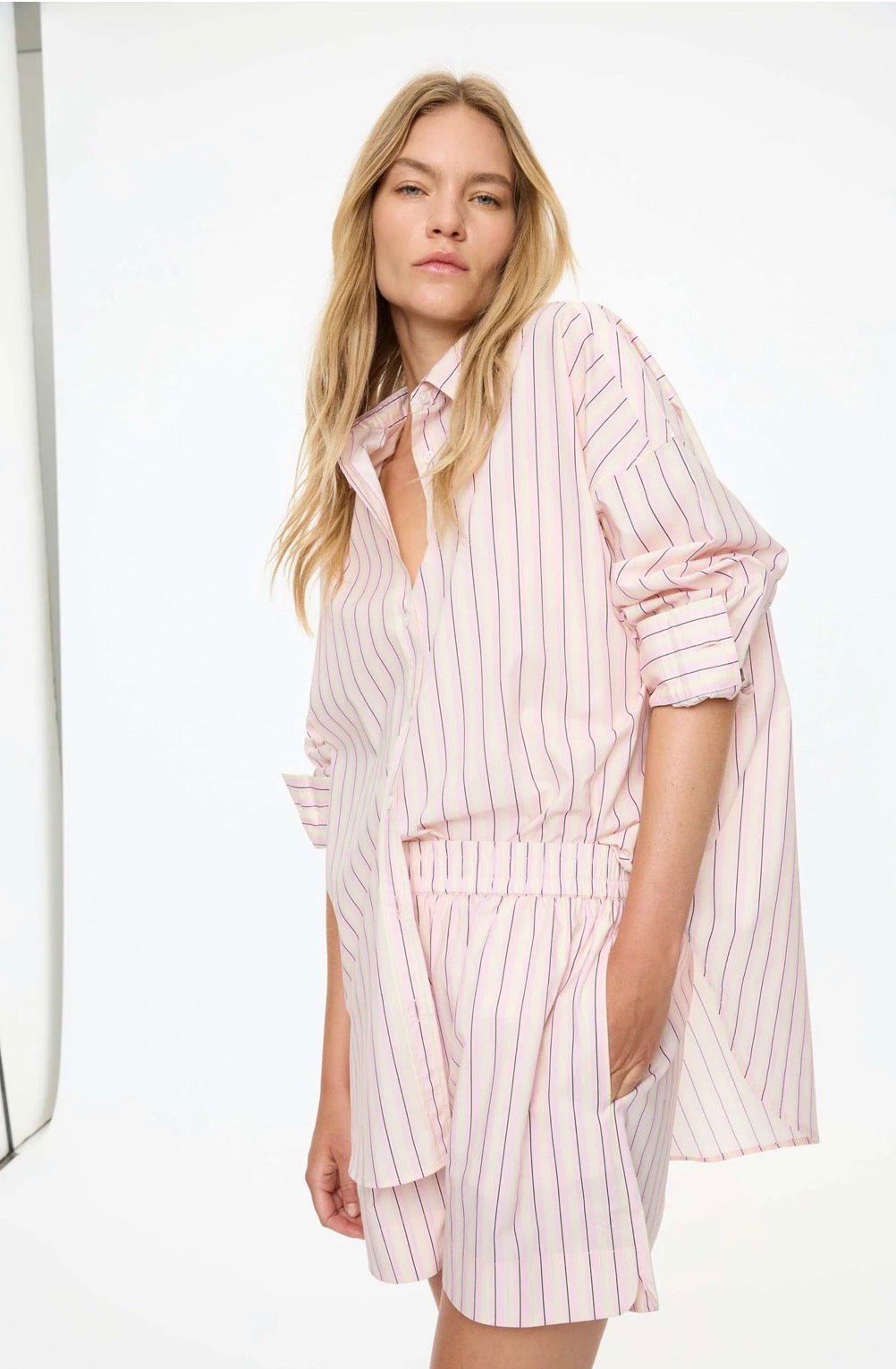 LMND Mara Long Sleeve Shirt in Candy Floss