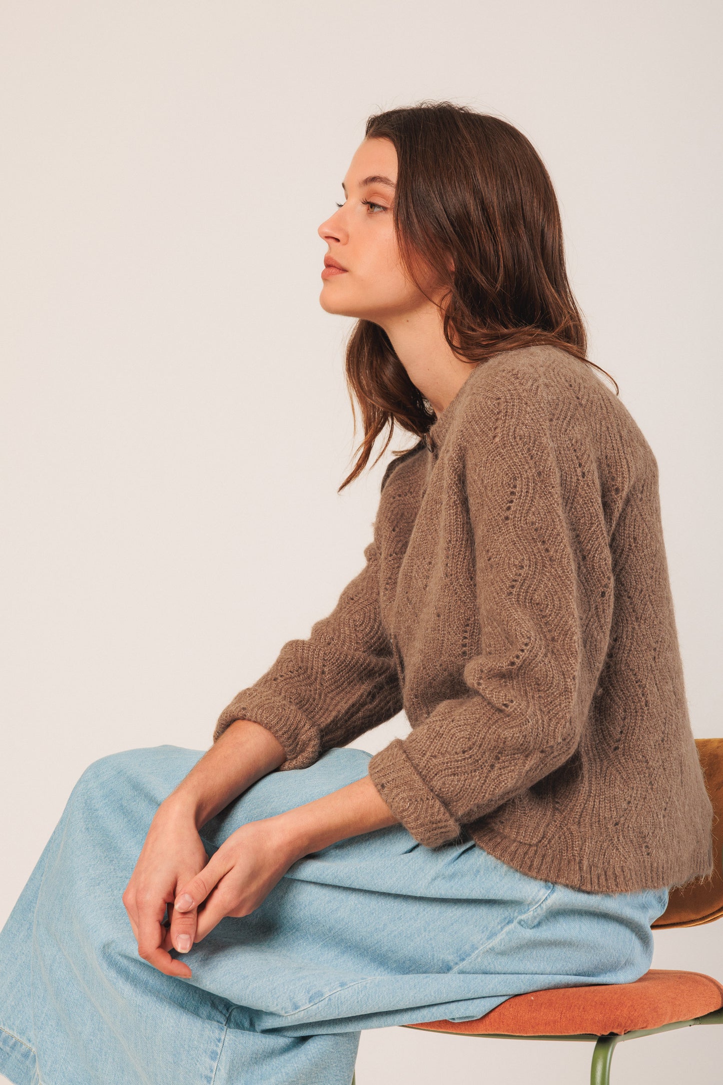 Indi and Cold Crochet Knit Cardigan