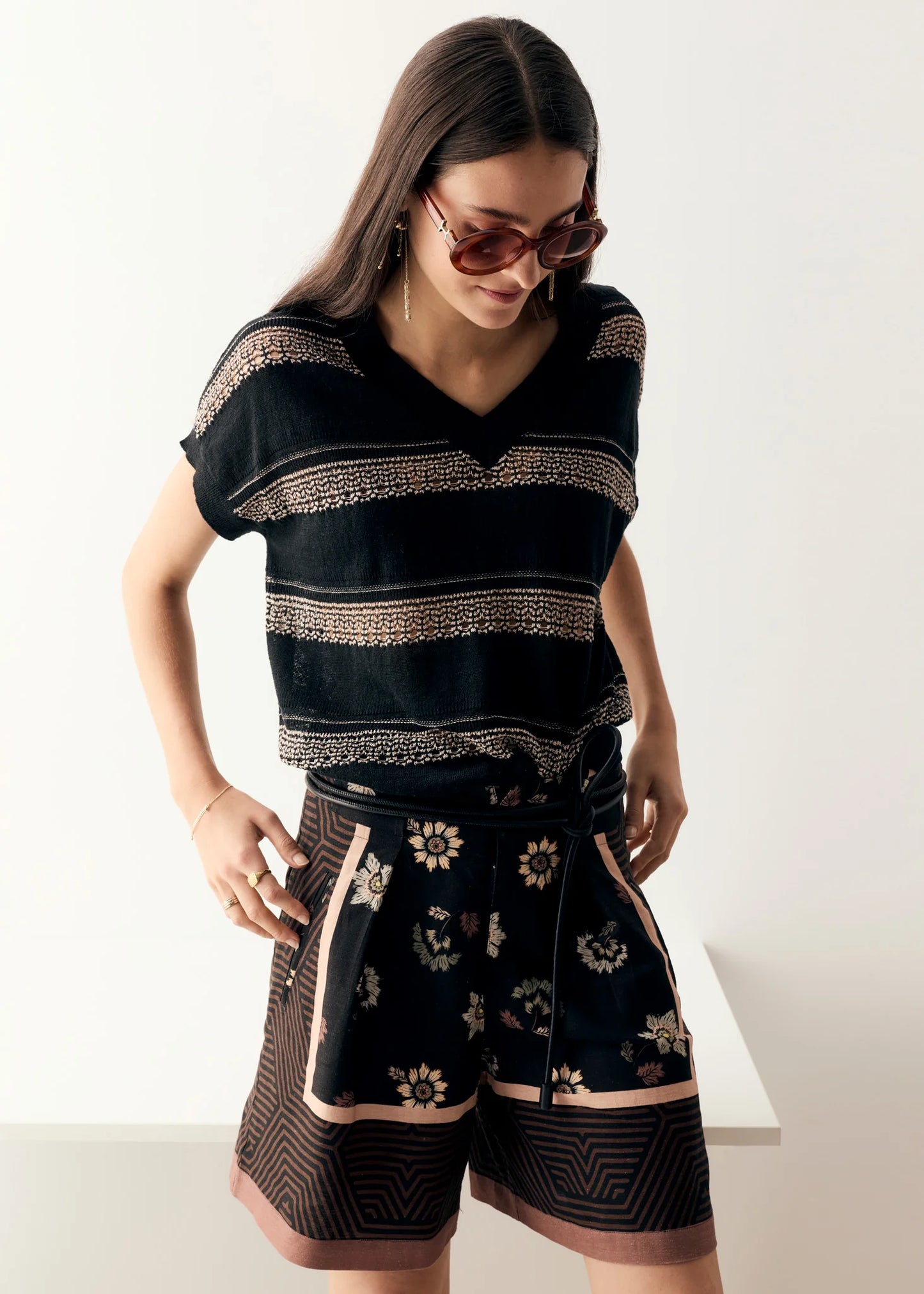 POL Trellis Short in Trellis Scarf Print