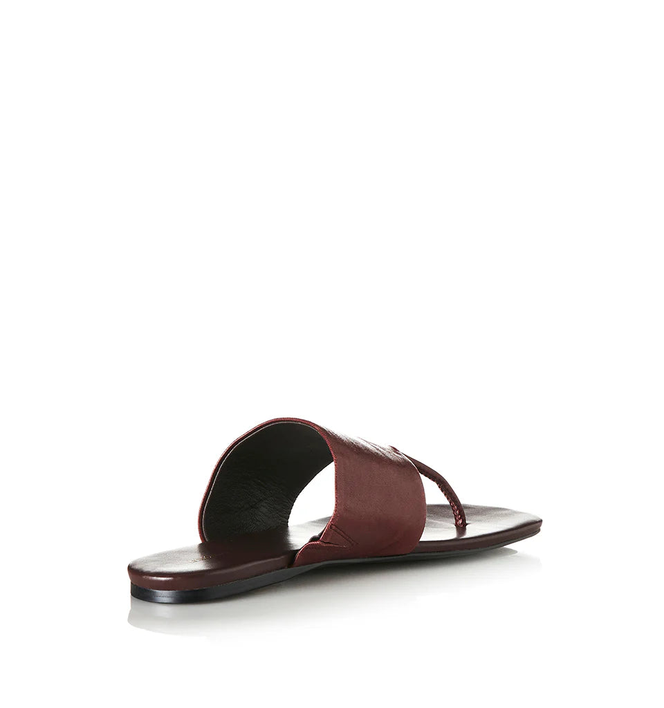Alias Mae Heanie Leather Slide in Burgandy Leather