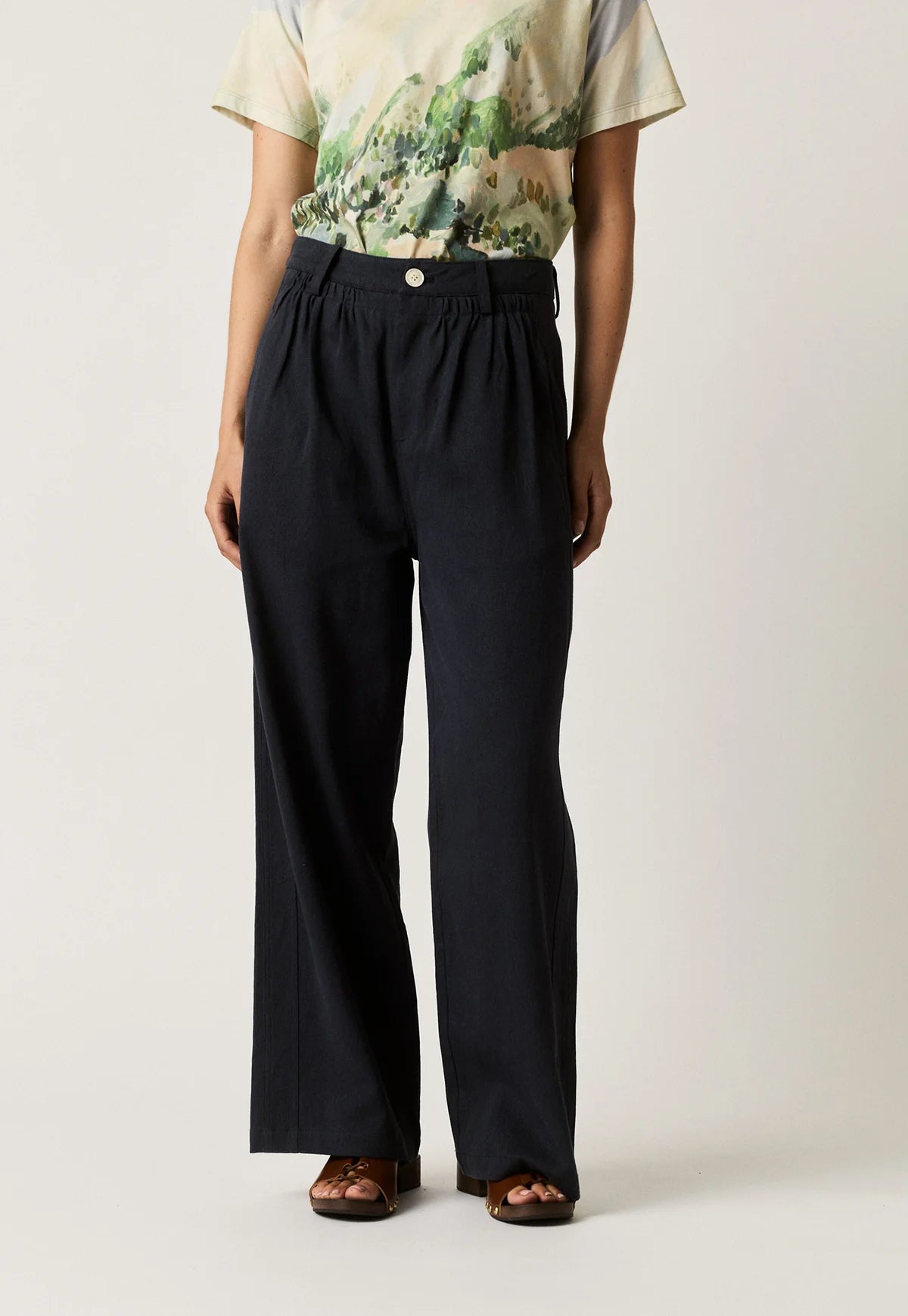 Nancybird Charlotte Pant in Steel Blue