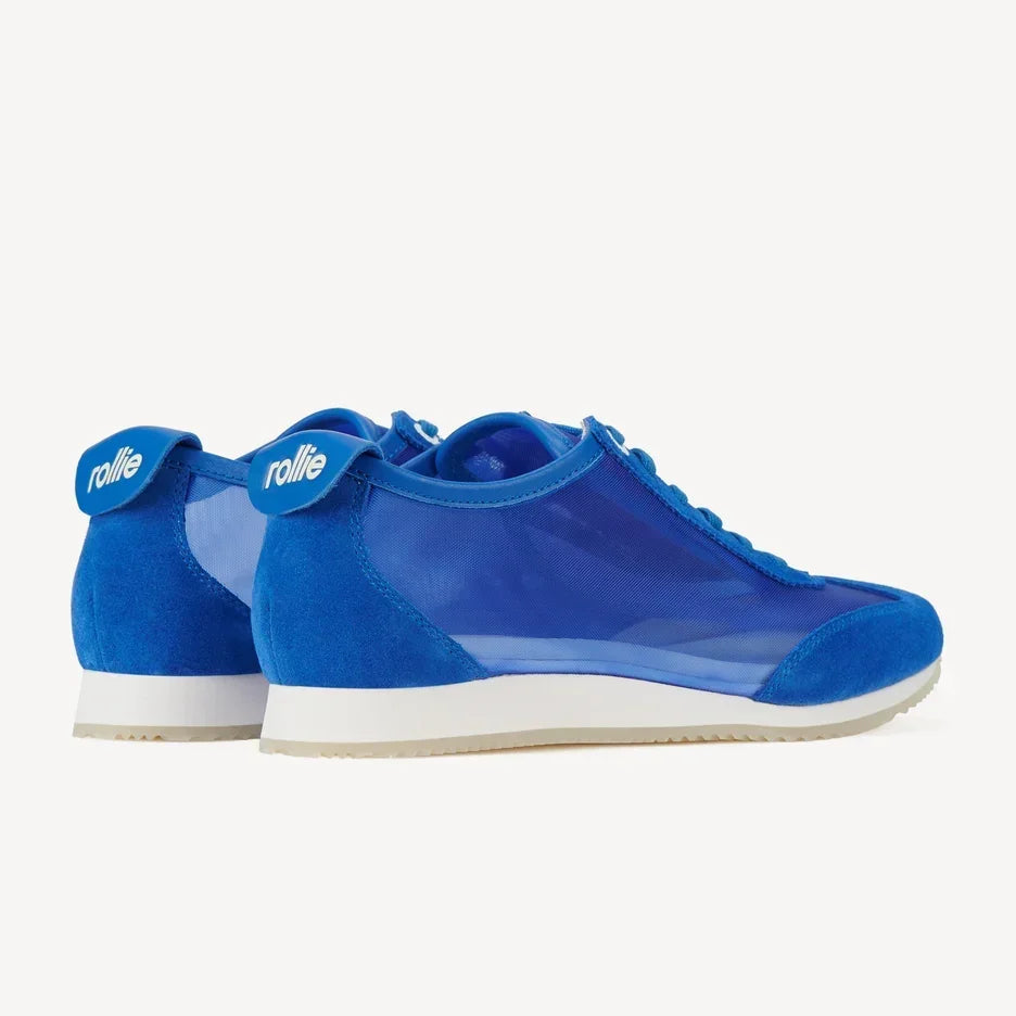 Rollie Cruz sneakers in cobalt blue mesh and suede with white soles