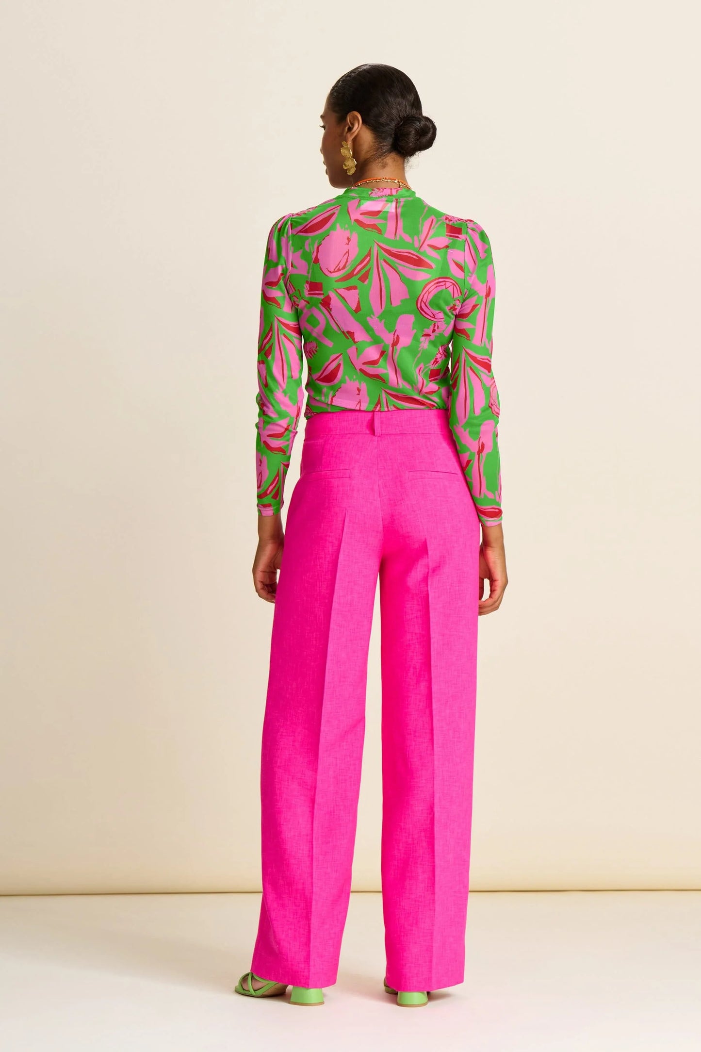 POM Amsterdam Wide Leg Pant in Pink Glow