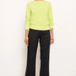 POL Clothing Lido Solid Knit Sweater in Lime