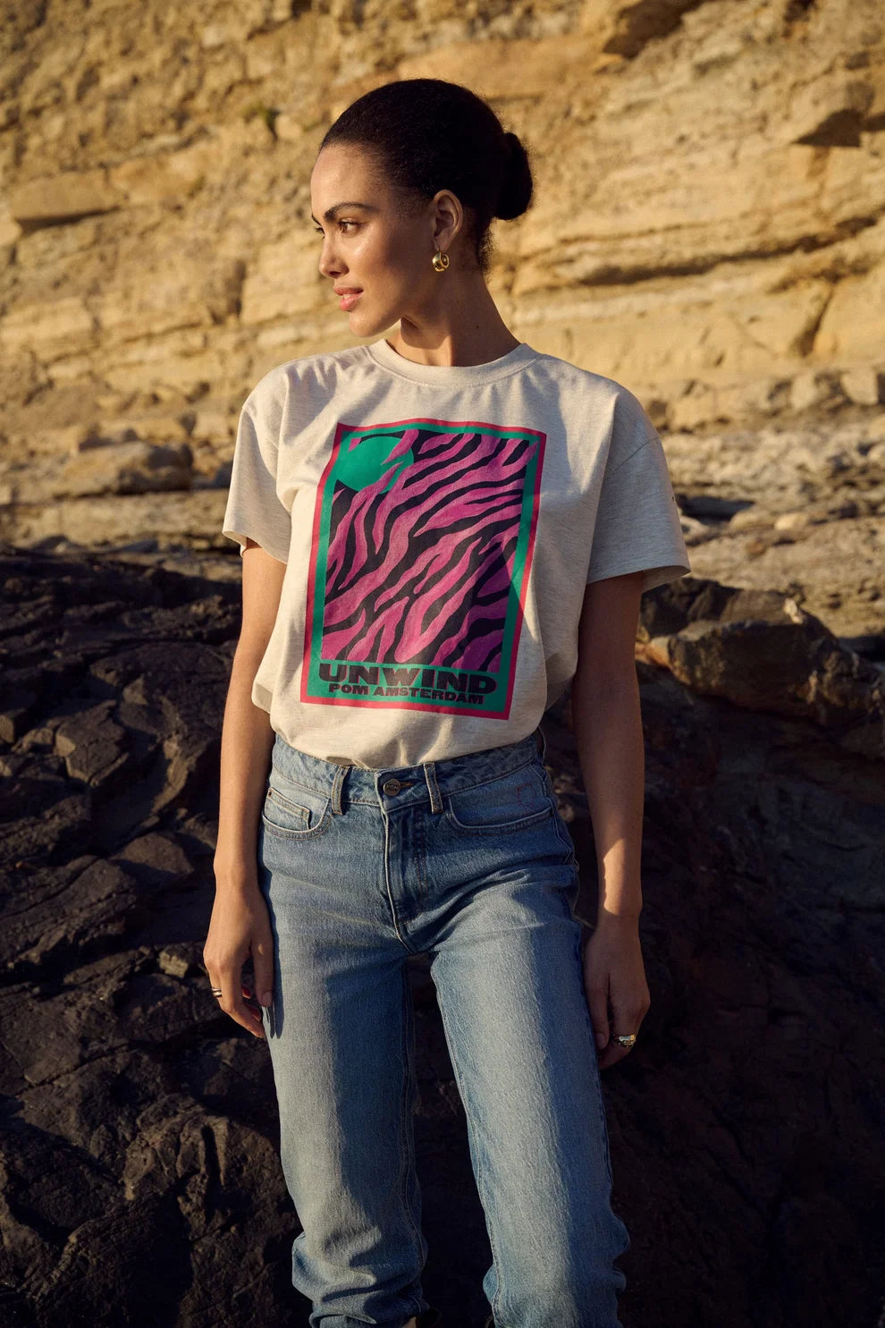 POM Amsterdam Animal T-Shirt Grey