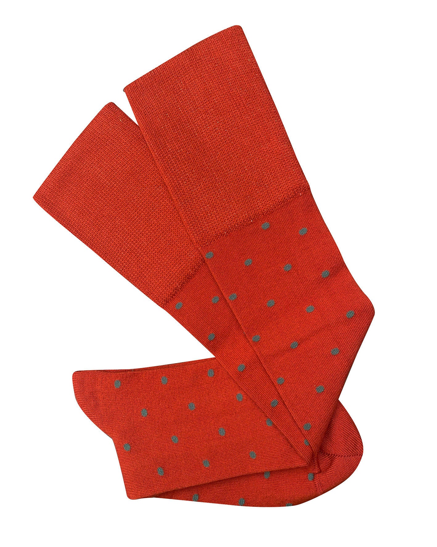 Tightology Dotty Long Cotton Socks in Paprika