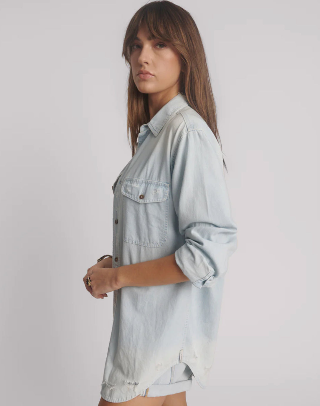 One Teaspoon Classic Everyday Chambray Denim Shirt