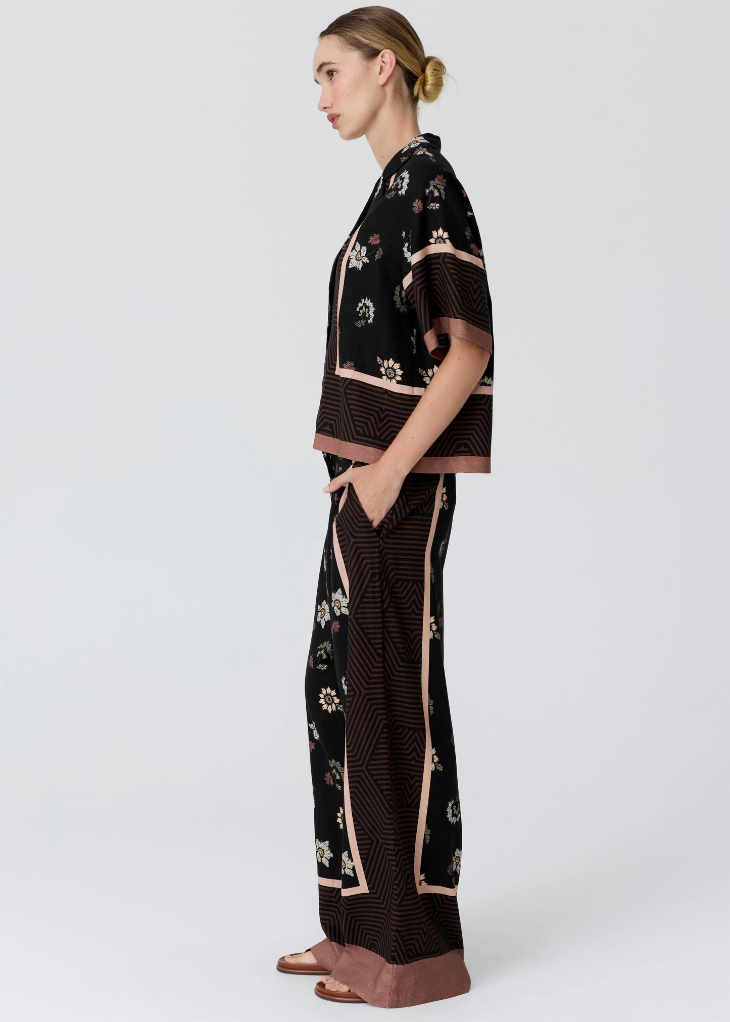 POL Trellis Shirt in Trellis Scarf Print