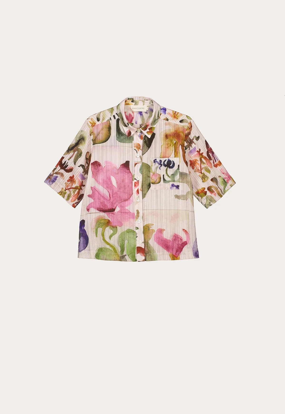 Nancybird Summer Shirt Watercolour Collage