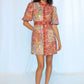 Kachel Hazel Mini Dress in Multi
