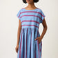 Nancybird Tathra Woven Dress in Raspberry Stripe