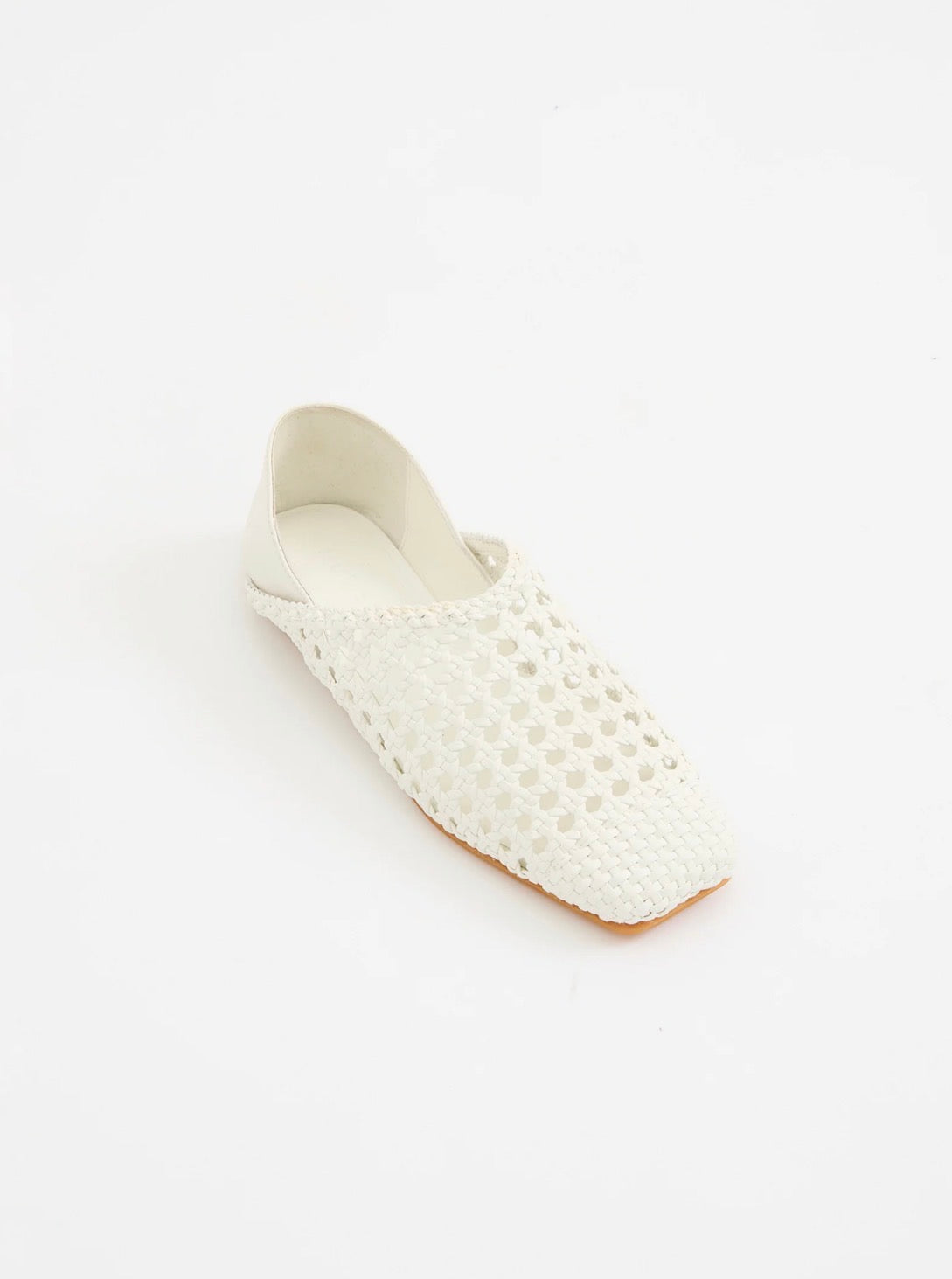 Nude Lucy Etta Crochet Flat White