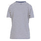 CC Heart Stripe T-Shirt Short Sleeve in Night Sky Blue and Cream