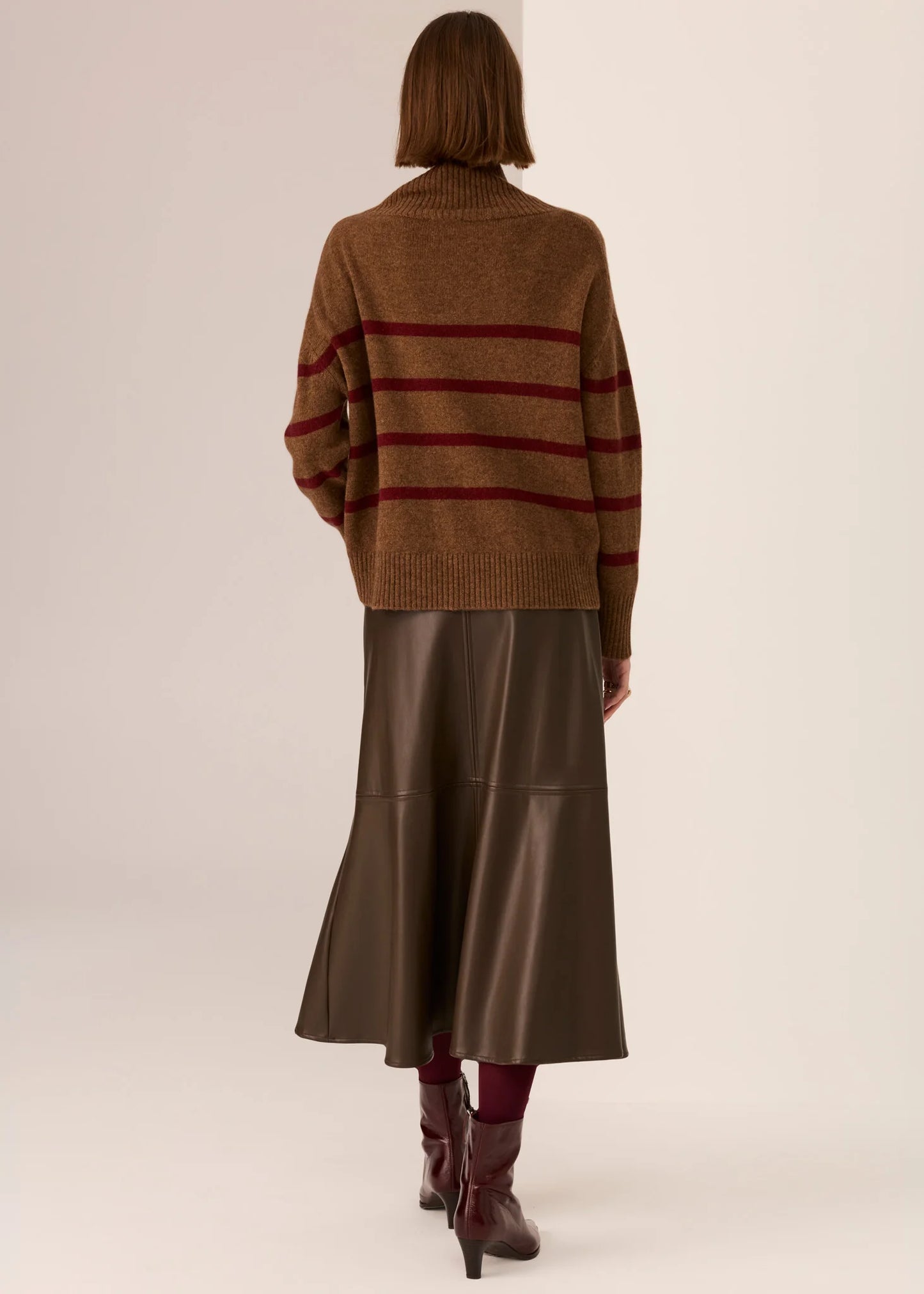 POL Astor Stripe Turtleneck Knit