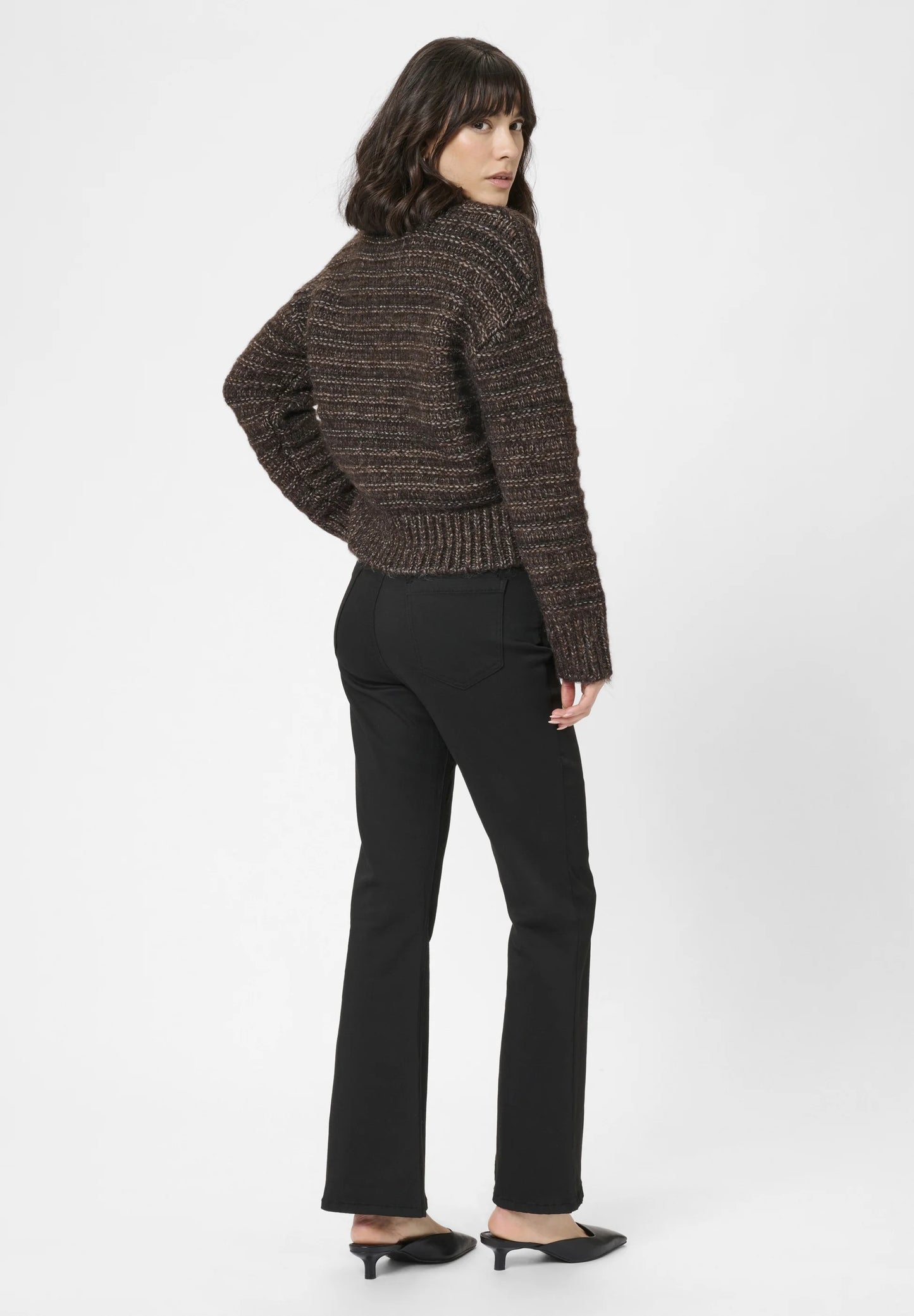 Kaffe KAmarena Knit Pullover Black Coffee Melange