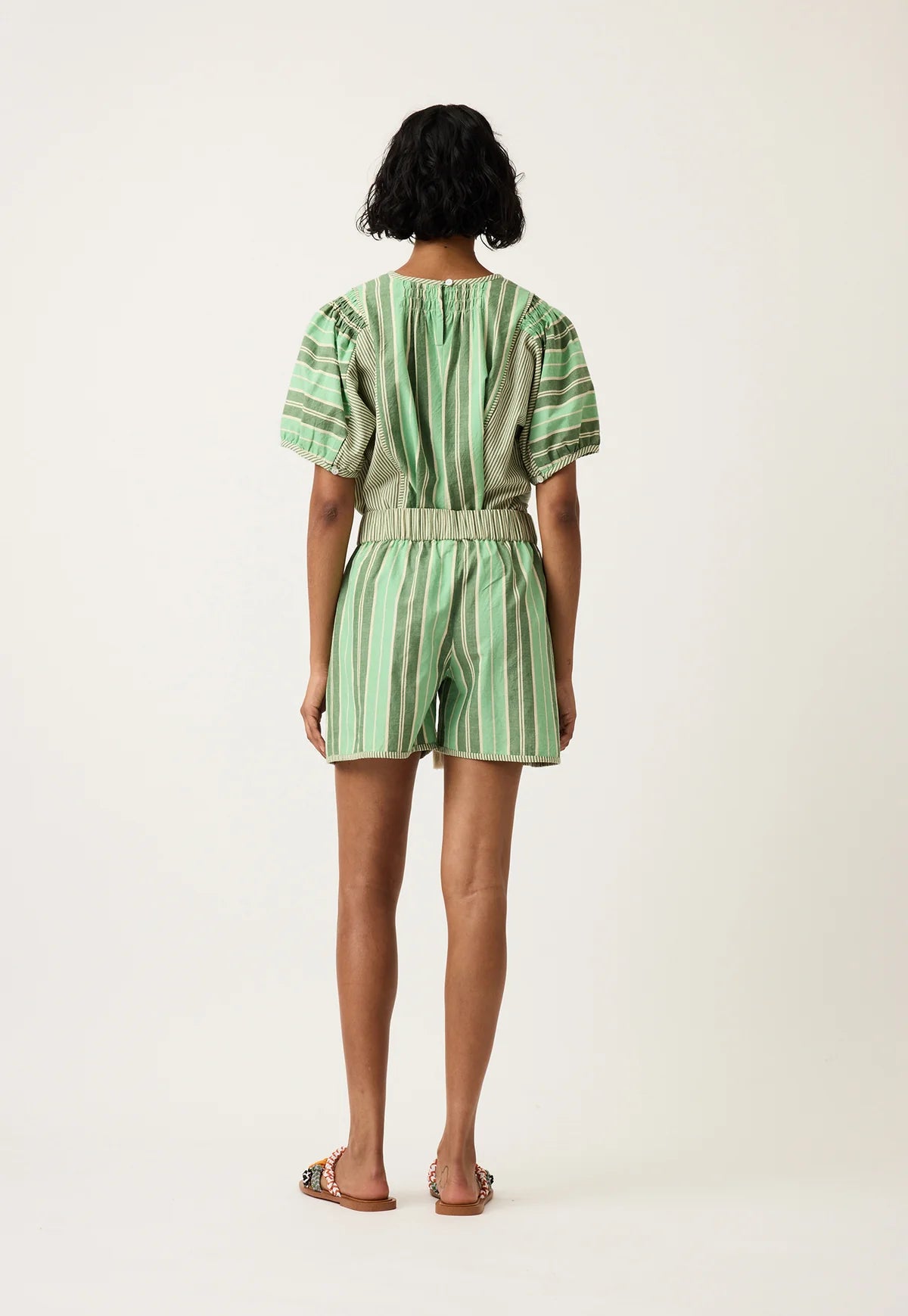 Nancybird Iris Short in Green Stripe