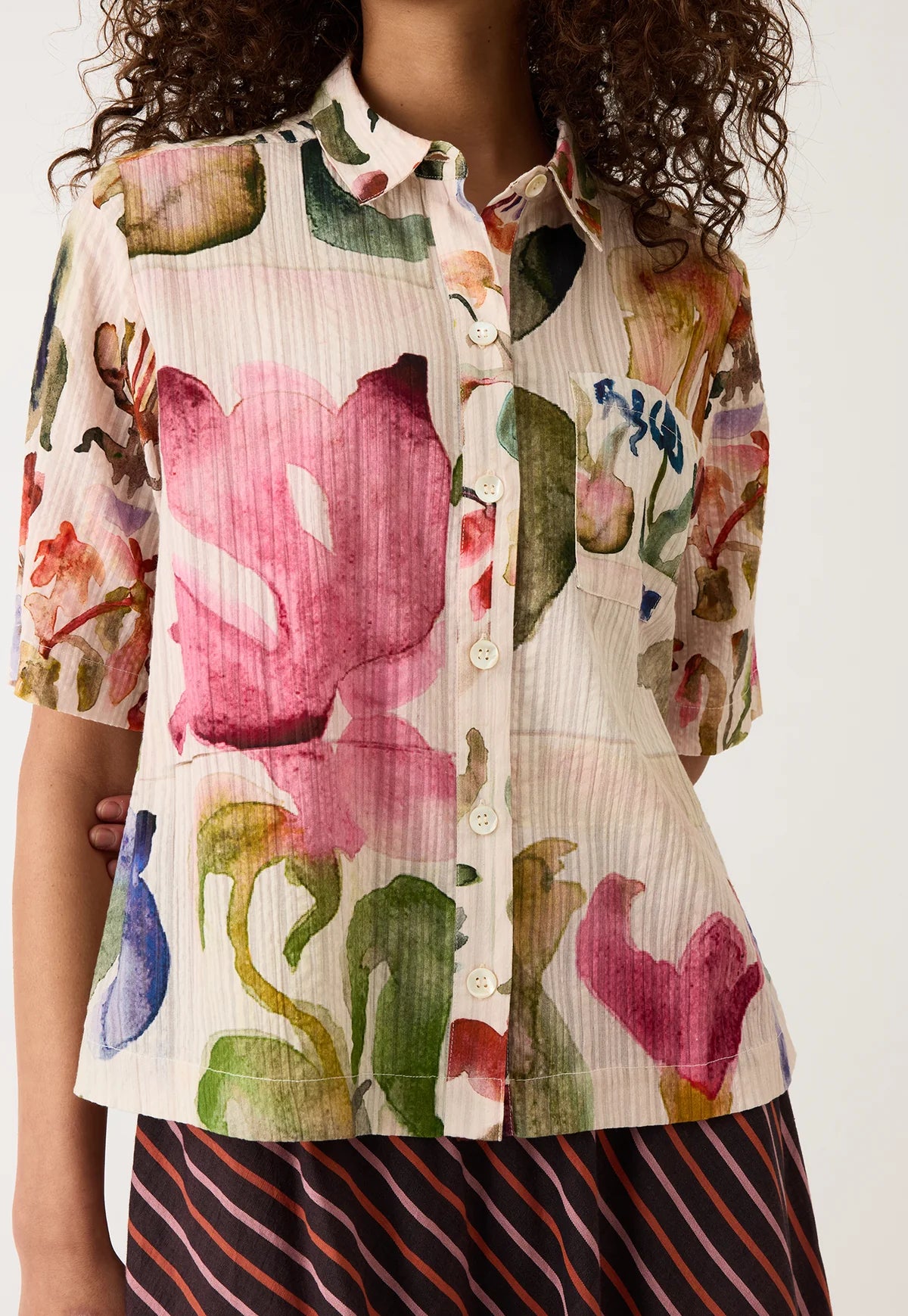 Nancybird Summer Shirt Watercolour Collage