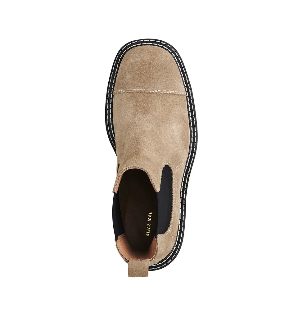 Alias Mae Ebony Chelsea Boot in Natural Suede