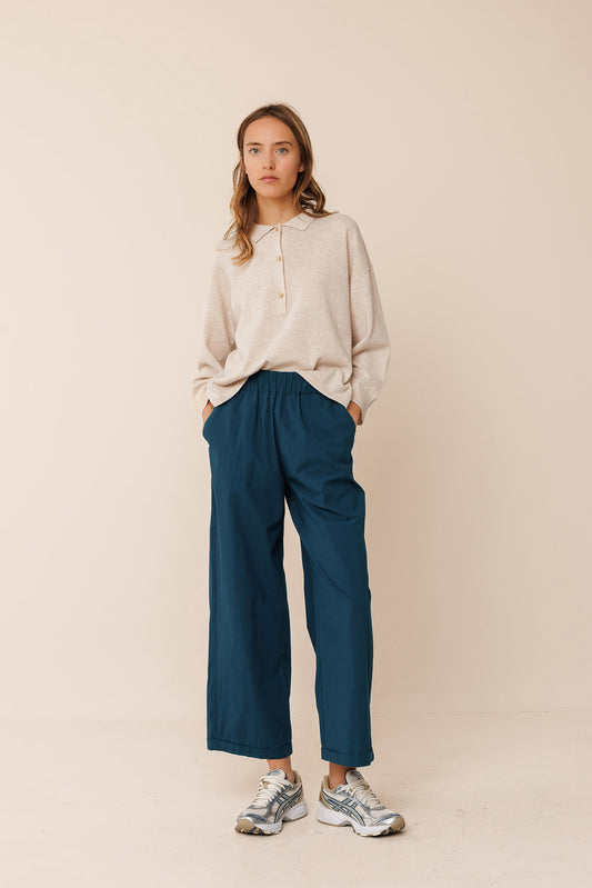 Indi and Cold Cotton Pant in Marino