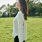 Maxted Patchwork Cable Pullover in Ivory
