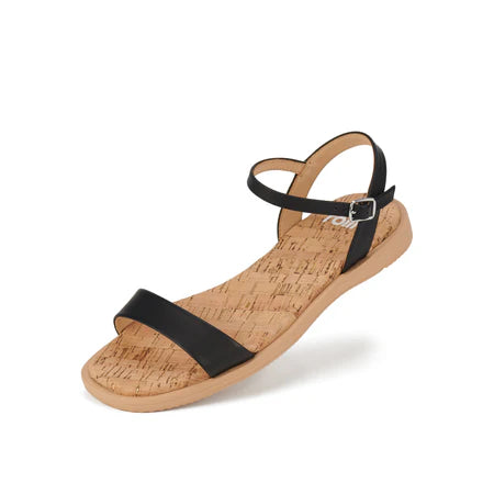 Rollie Sandal Cork Black