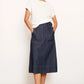 POL Clothing Raydel Denim Skirt in Dark Wash