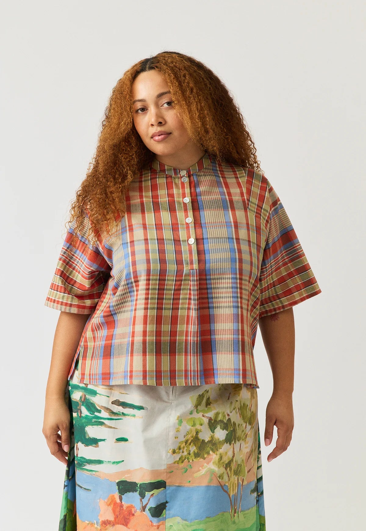 Nancybird Monica Top in Coast Check