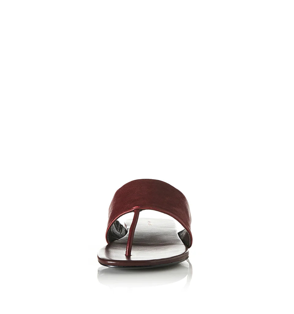 Alias Mae Heanie Leather Slide in Burgandy Leather