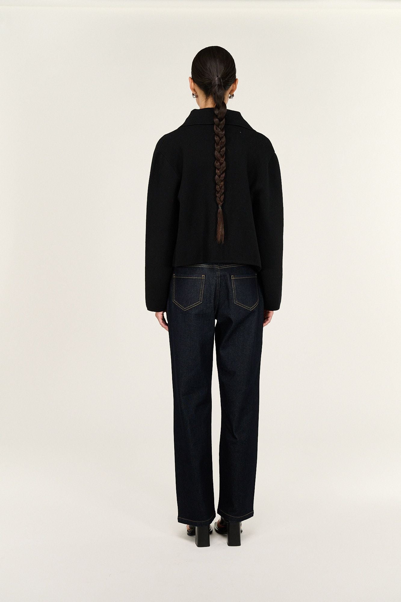 Staple the Label Aura Black Knit Barn Jacket