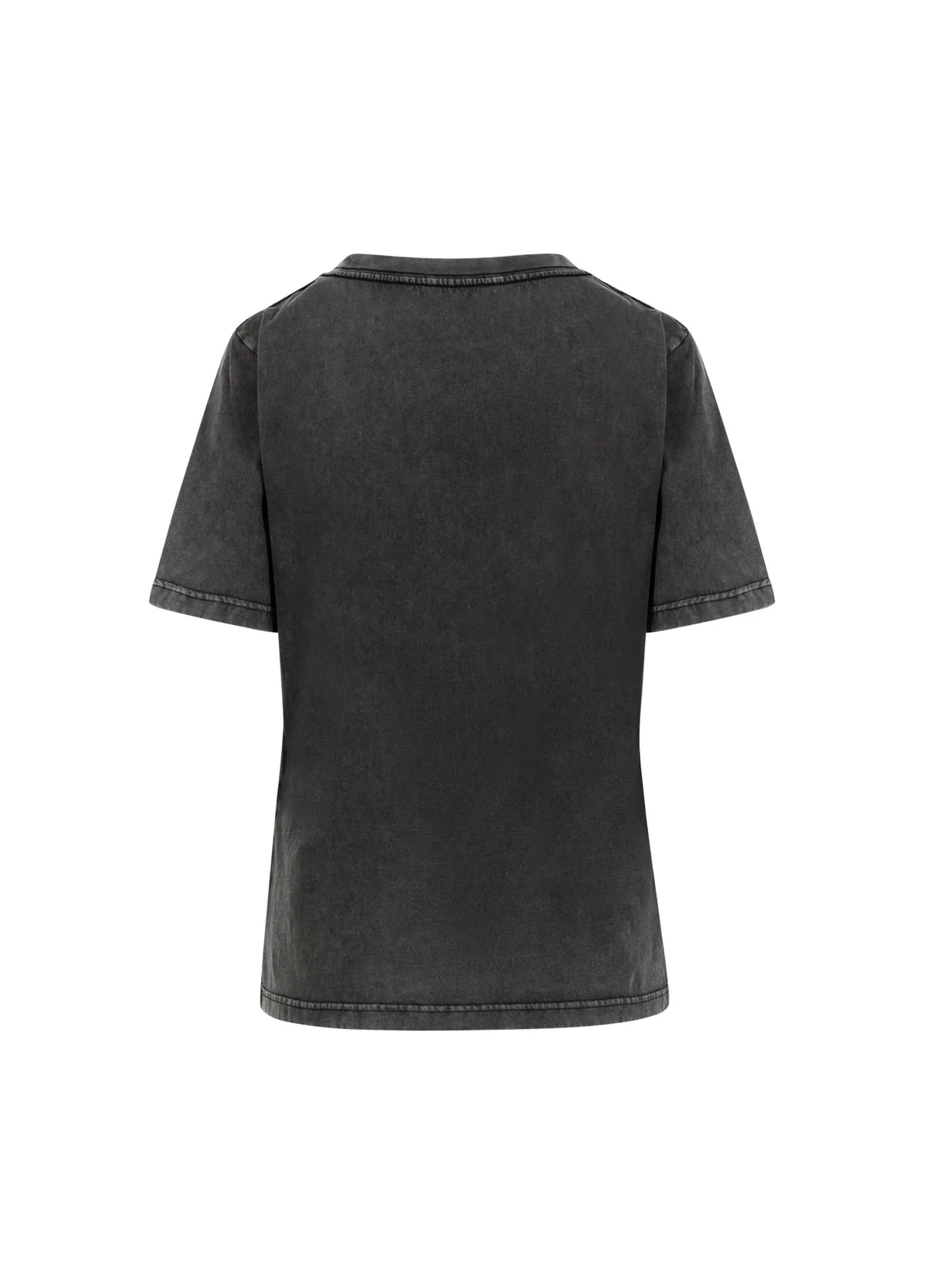 Back view of black short sleeve women's fashion t-shirt at The Tartan Fox boutique