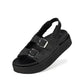 Rollie Ace Sandal Weave All Black