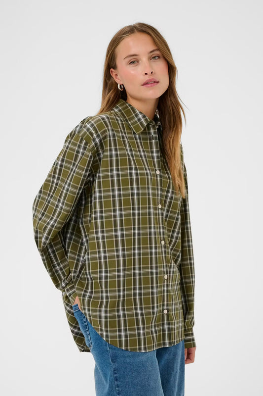 Kaffe KAchris Shirt Green Check