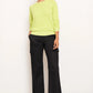 POL Clothing Lido Solid Knit Sweater in Lime