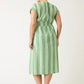 Nancybird Hana Wrap Dress in Green Stripe