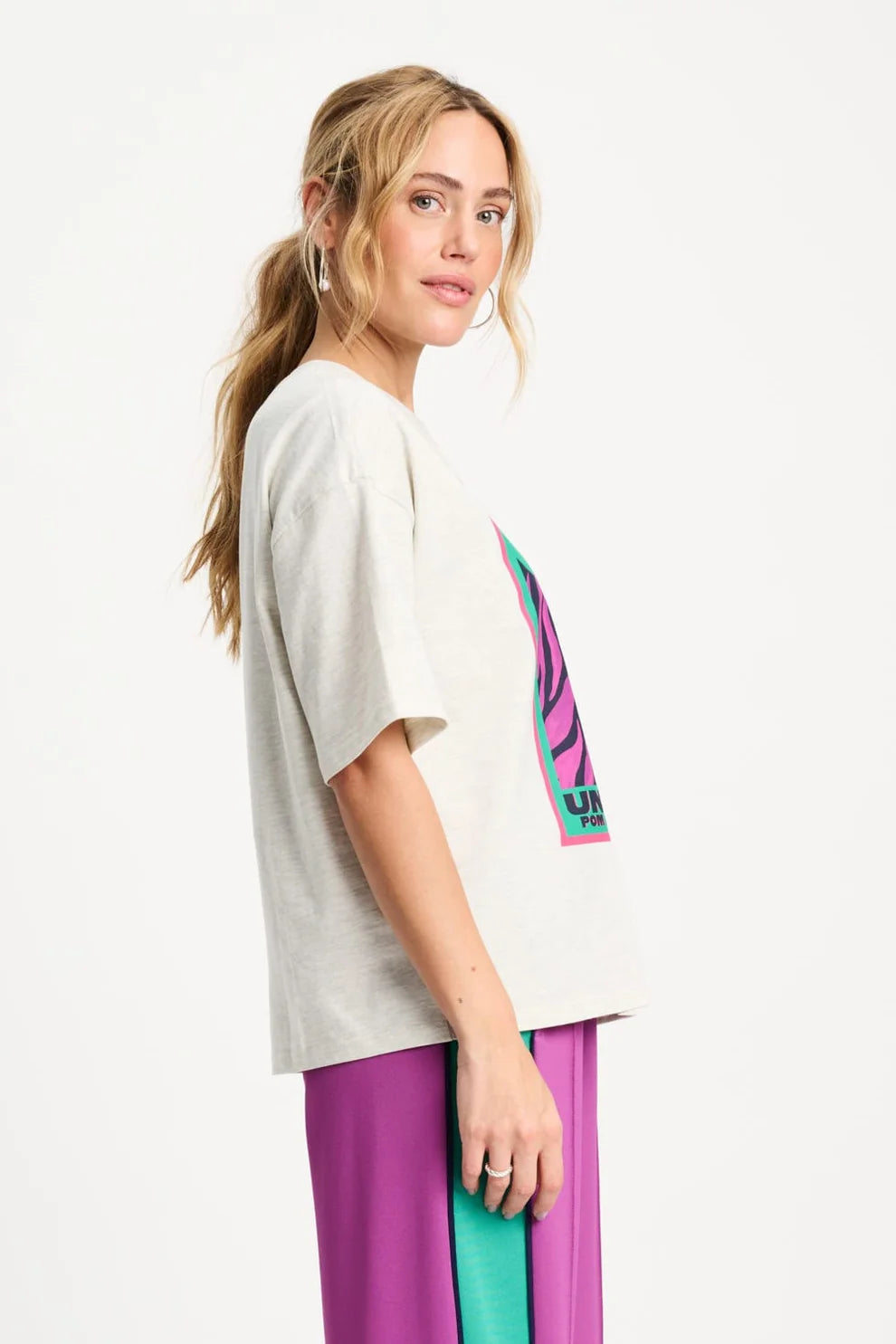 POM Amsterdam Animal T-Shirt Grey