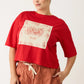 Nancybird Tasmin Boxy Tee in Red Vase