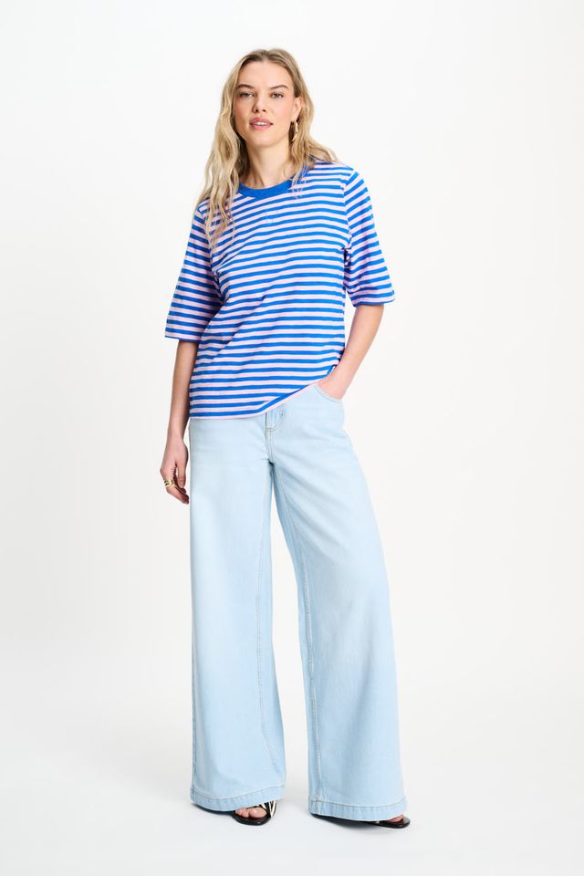 POM Amsterdam T-Shirt Striped Blue/Pink