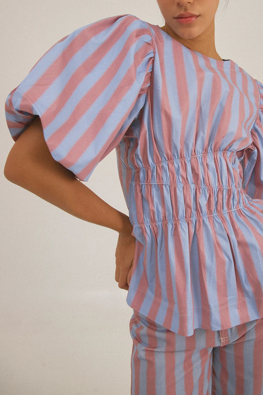 Sixxta Memoria Top in Sky Pink