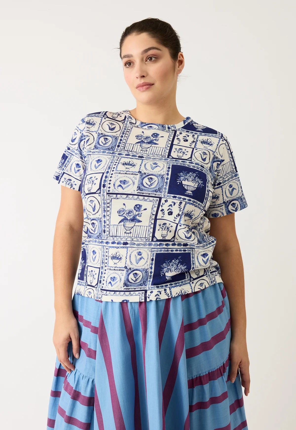 Nancybird Apollo Tee in Lyon Tile