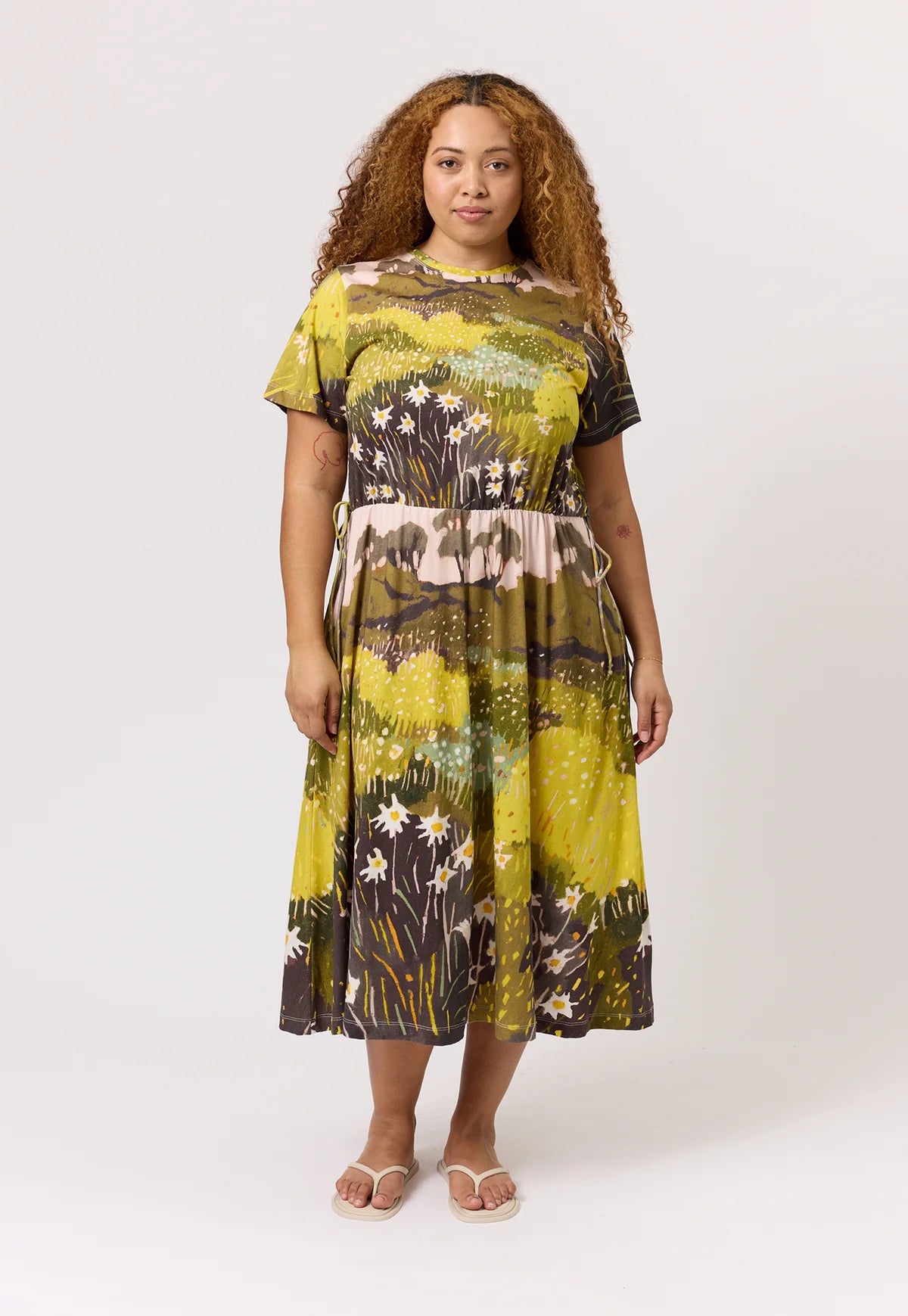 Nancybird Esti Tie Dress in Daisy Field