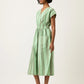 Nancybird Hana Wrap Dress in Green Stripe