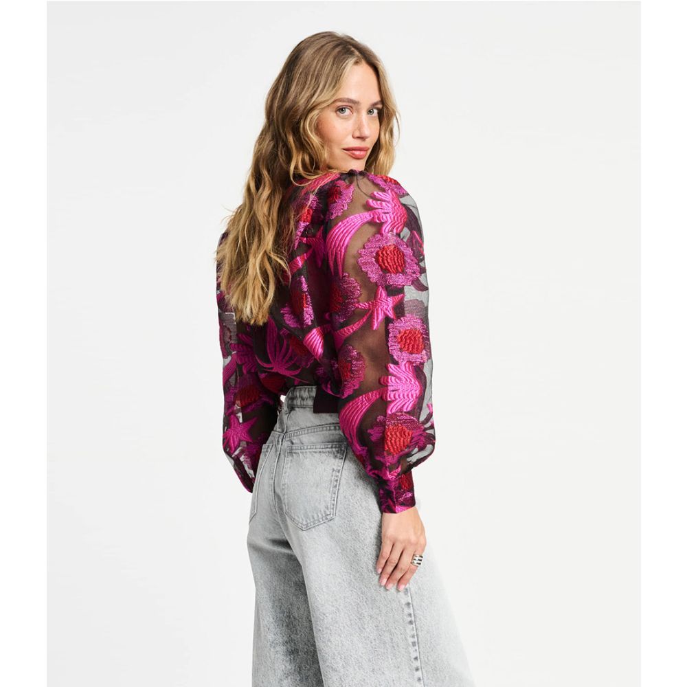 POM Amsterdam Splashing Fireworks Blouse Organza