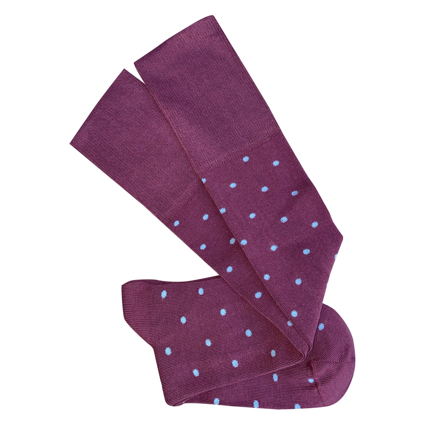 Tightology Dotty Long Cotton Socks in Burgundy