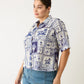 Nancybird Summer Shirt in Lyon Tile