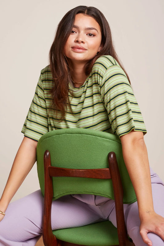 King Louie Boxy Tee in Seaside Stripe